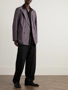 Our Legacy - Sharp Double-Breasted Crinkled Cotton-Blend Poplin Blazer - Purple