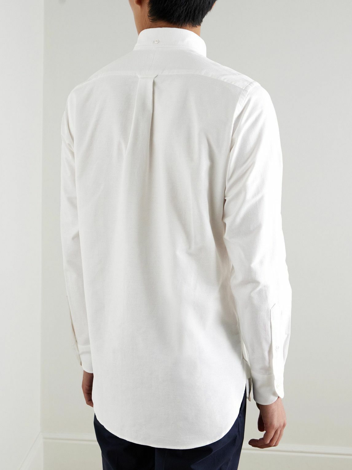 Kingsman - Slim-Fit Button-Down Collar Cotton Oxford Shirt - White
