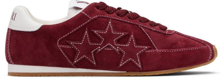 Photo: AMIRI Burgundy Pacific Flat Sneakers