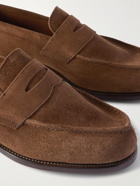 George Cleverley - Cannes Suede Penny Loafers - Brown
