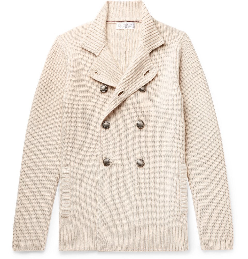 Brunello Cucinelli - Double-Breasted Ribbed Virgin Wool