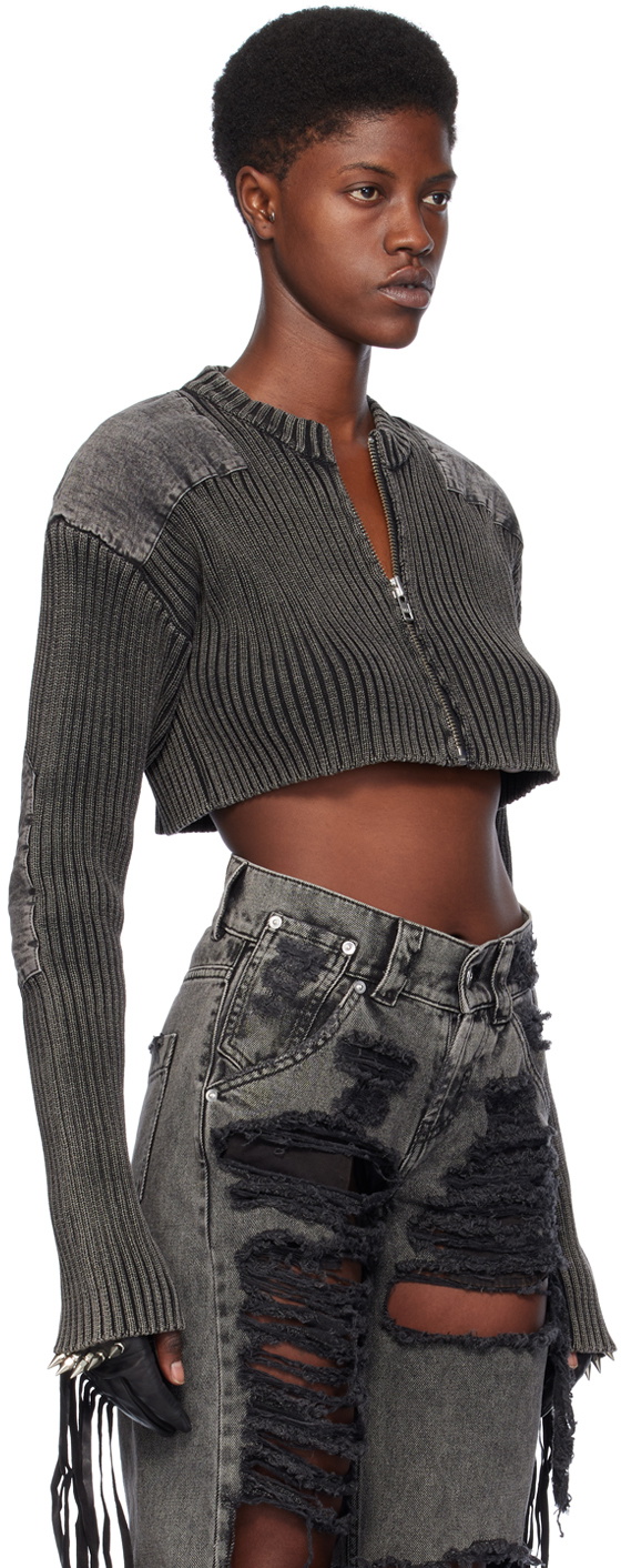 VAQUERA Black Military Cardigan