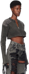 VAQUERA Black Military Cardigan