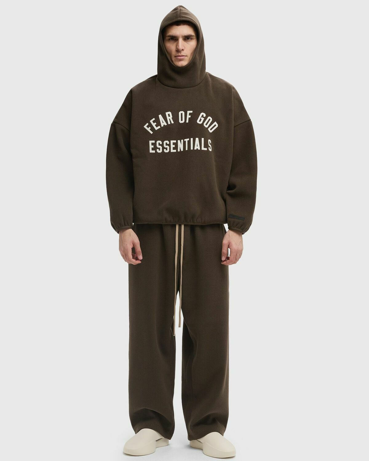 Fear of God Essentials BRUSHED HOODIE Brown Mens Hoody