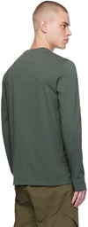 Moncler Green Patch Pocket Long Sleeve T-Shirt