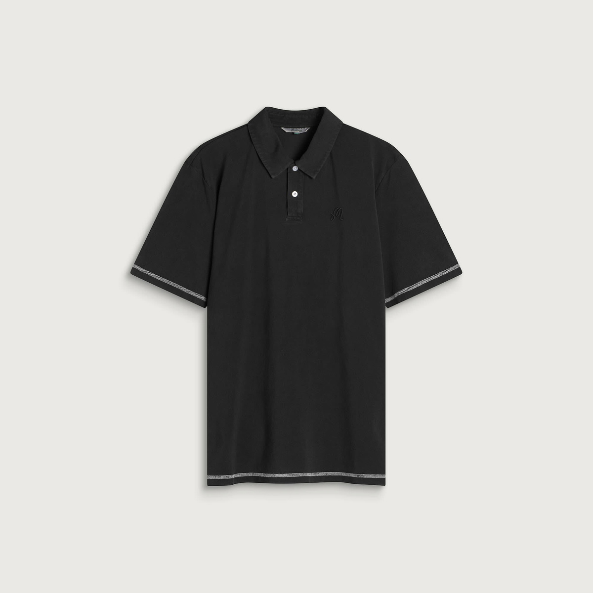 Malbon Men's Fairway Overdyed Polo in Black