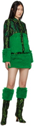 SHUTING QIU Black & Green Floral Jacket