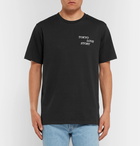 rag & bone - Embroidered Cotton-Jersey T-Shirt - Black