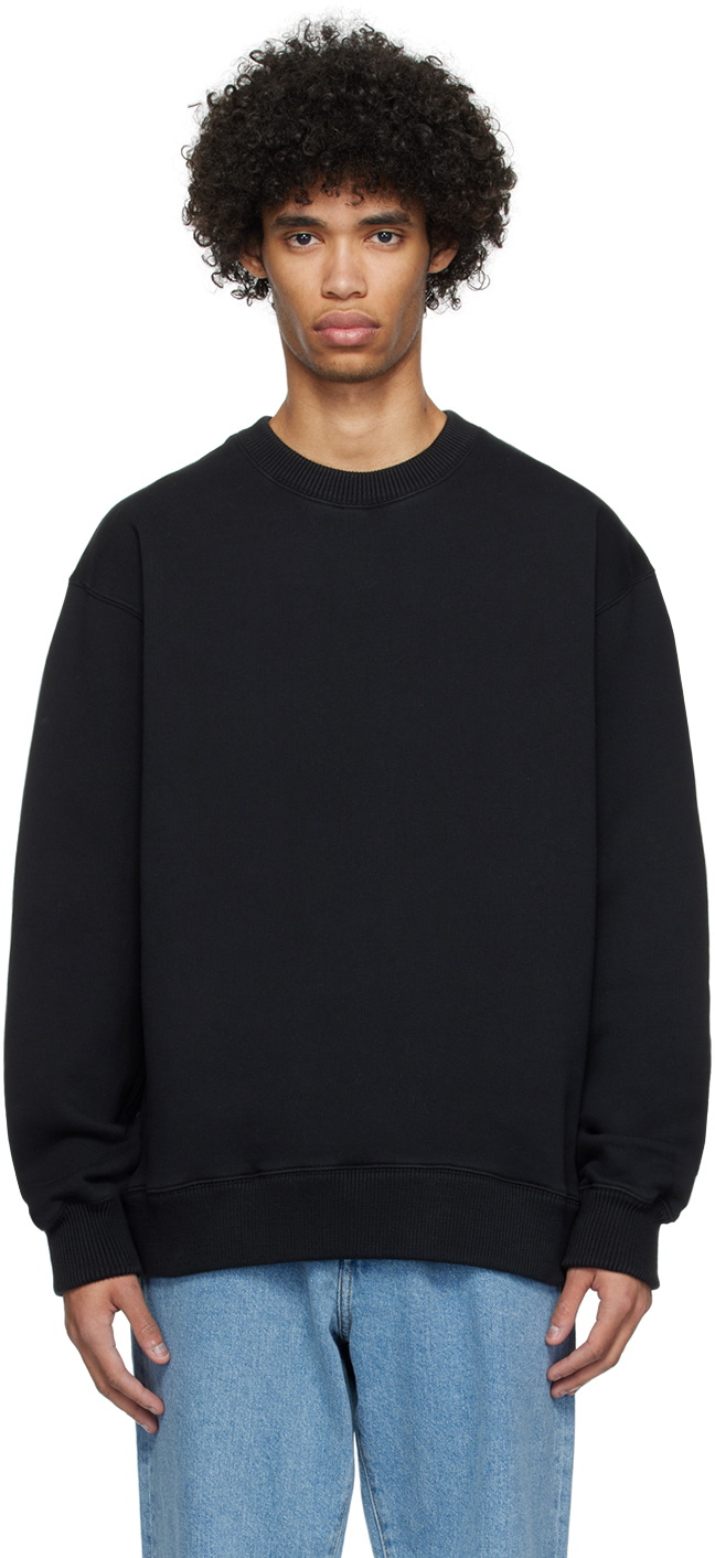 Róhe Black Crewneck Sweatshirt