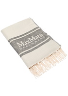 Max Mara Beachwear Logo-jacquard Fringed Cotton Towel