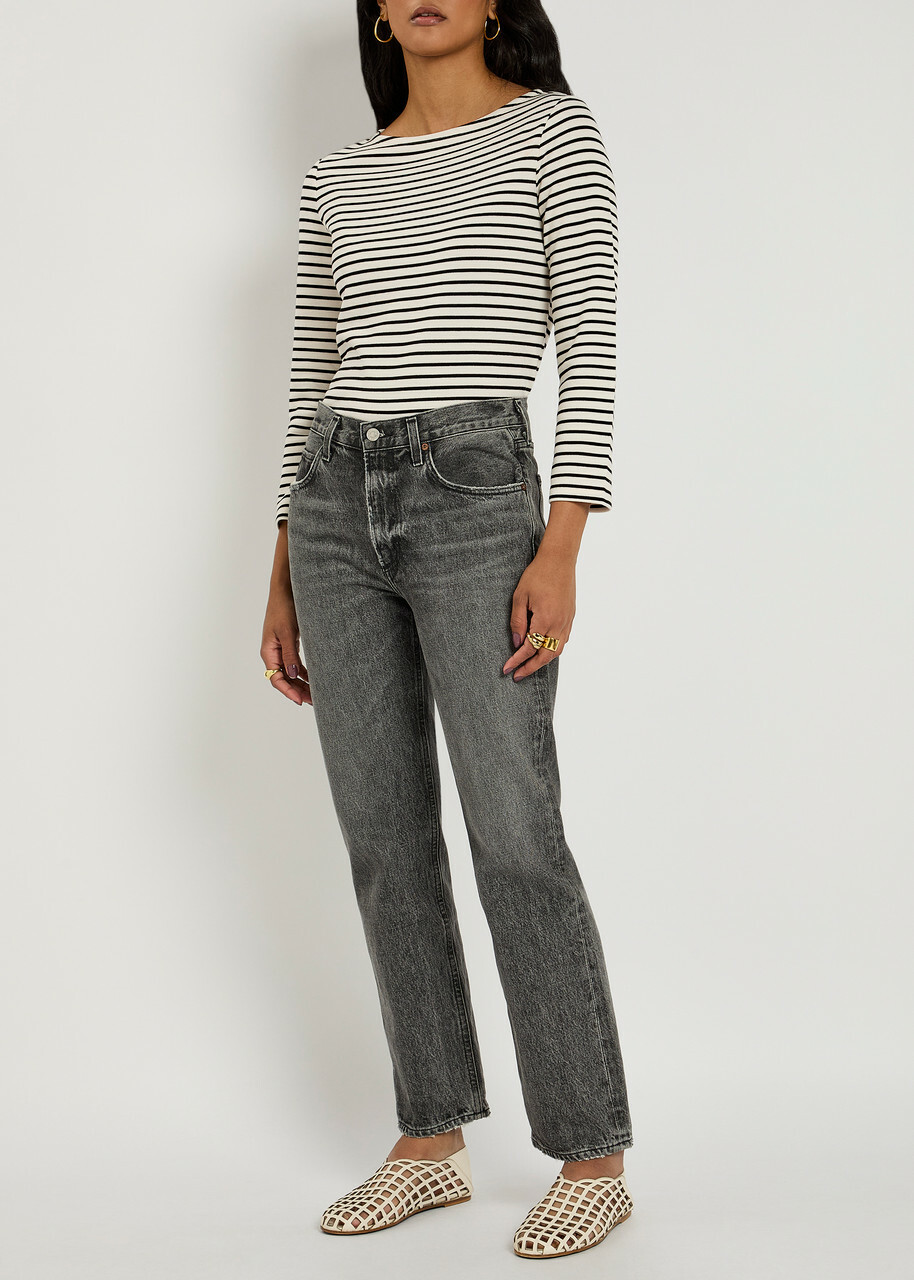 Veronica Beard Hovey Striped Knit top White And Black