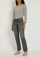 Veronica Beard Hovey Striped Knit top White And Black