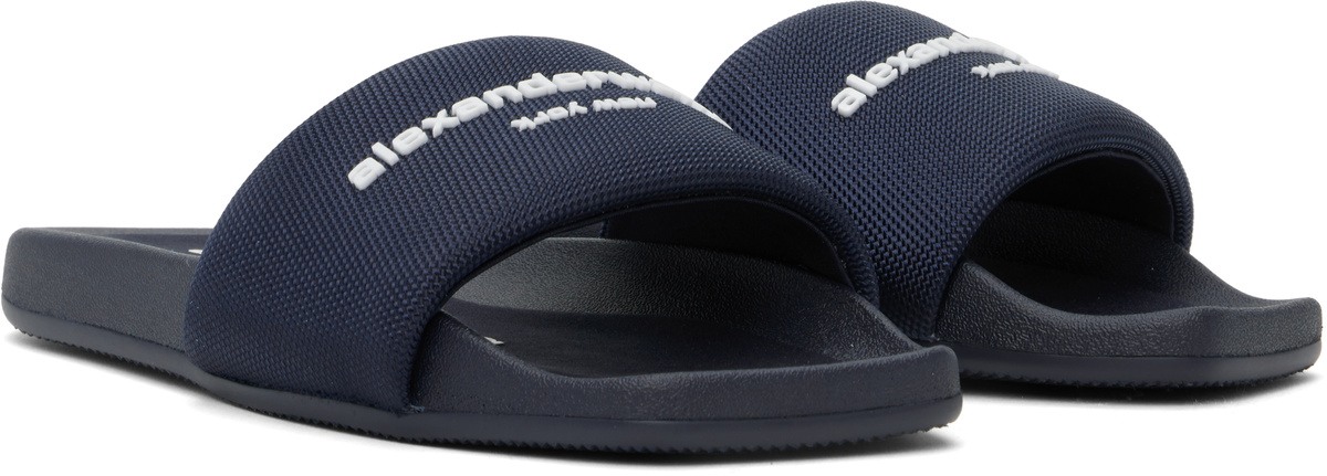 Alexander Wang Navy AW Pool Slides