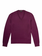 TOM FORD - Slim-Fit Silk-Blend Sweater - Purple