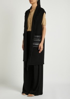 Herno Fringed Panelled Wool-blend Gilet Black