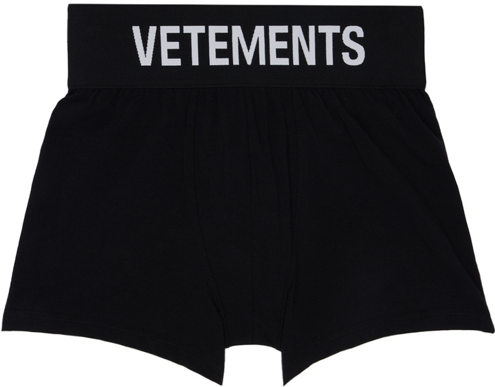 Photo: VETEMENTS Black Logo Boxers
