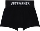 VETEMENTS Black Logo Boxers