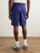 WTAPS - Straight-Leg Pleated Cotton-Twill Shorts - Blue