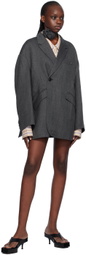 lesugiatelier Gray Crease Blazer