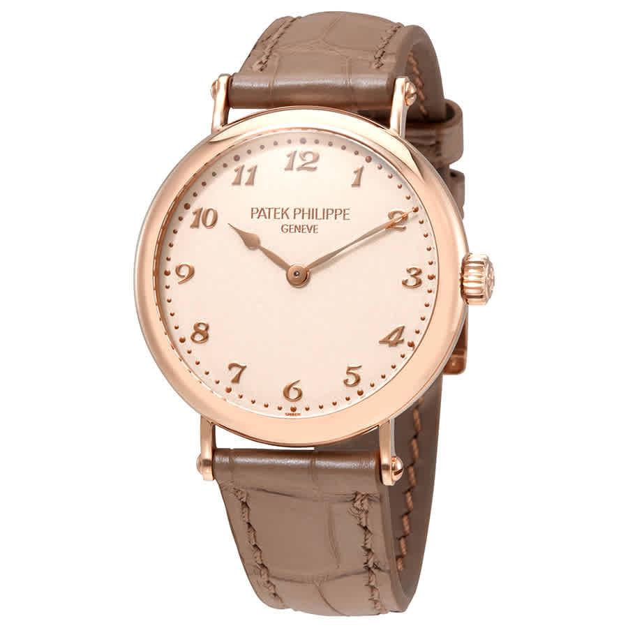 Patek Philippe Cream Dial 18kt Rose Gold Automatic Ladies Watch 7200R-001