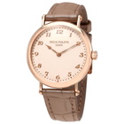 Patek Philippe Cream Dial 18kt Rose Gold Automatic Ladies Watch 7200R-001