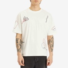Wax London Men's Milton Embroidered T-Shirt in Ecru/Multi