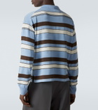 JW Anderson Striped cotton and wool-blend polo shirt