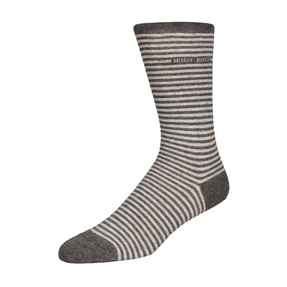 Marc Stripe Socks - Medium Grey