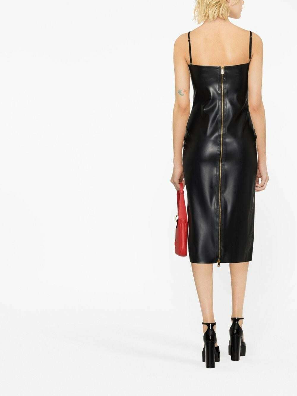 Chocolate latex bustier dress