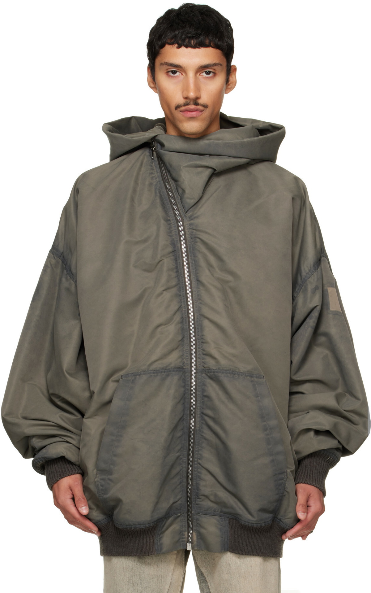 Rick Owens Black Leather Mollino Biker Jacket Rick Owens