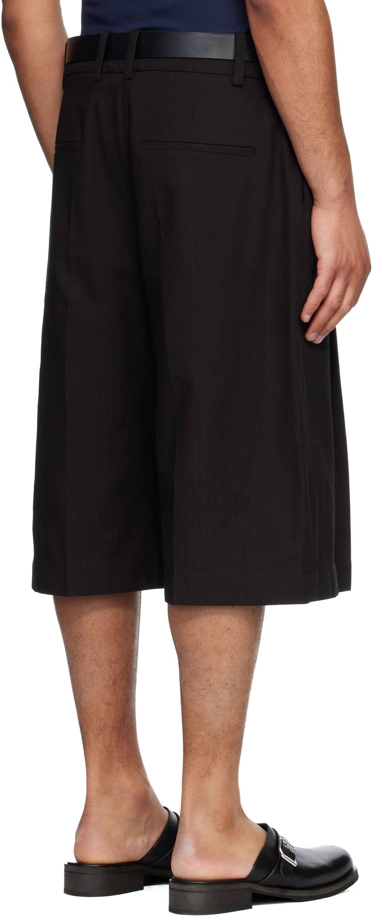 Studio Nicholson Black Fowld Shorts