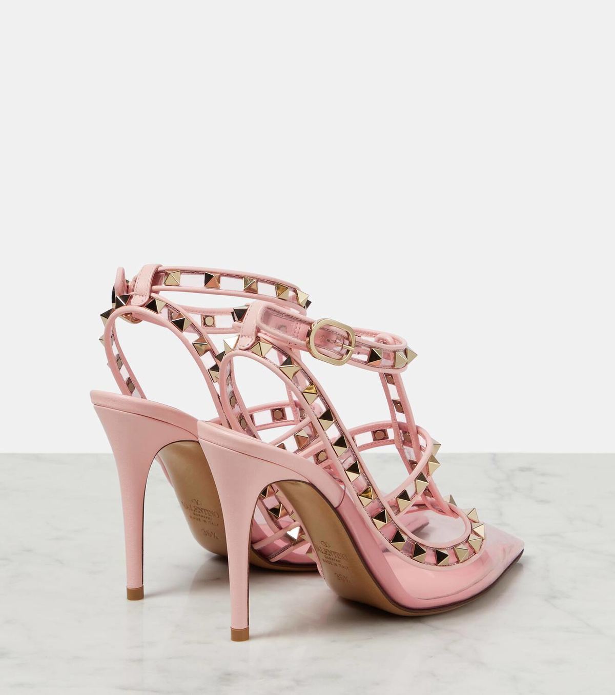 Valentino Garavani Rockstud leather and PVC pumps Valentino Valentino Garavani Rockstud leather and PVC pumps Valentino