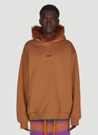Faur Fux Trim Hooded Sweatshirt in Brown