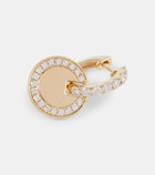 Robinson Pelham Orb Midi and WishDish 14kt gold single hoop earring with diamonds