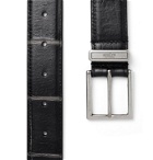 Alexander McQueen - 3cm Croc-Effect Leather Belt - Black