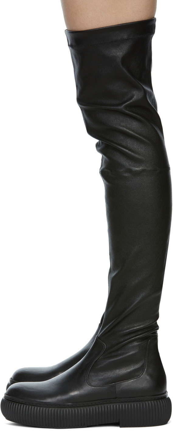 Lanvin Black Arpège Thigh-High Boots
