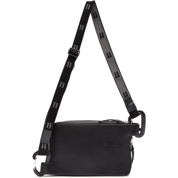 11 by Boris Bidjan Saberi Black Logo Cross Body Pouch 11 by Boris
