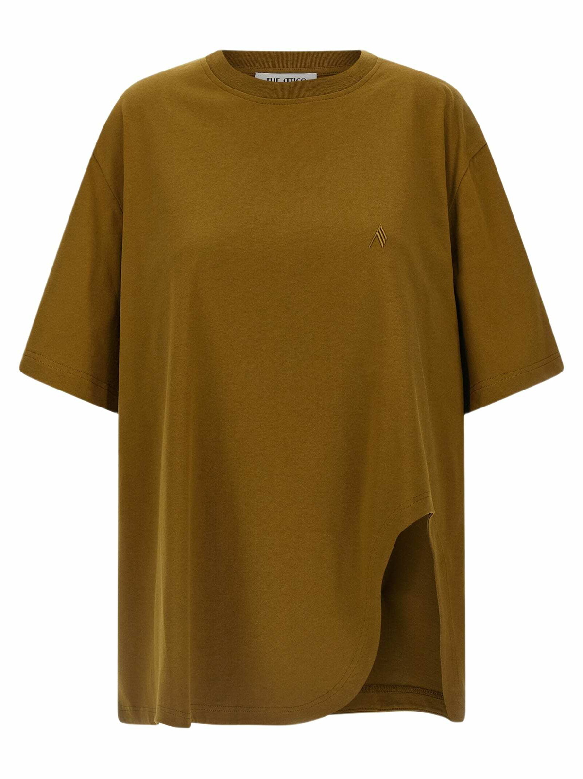 The Attico Women's Zip Front T-Shirt in Black The Attico