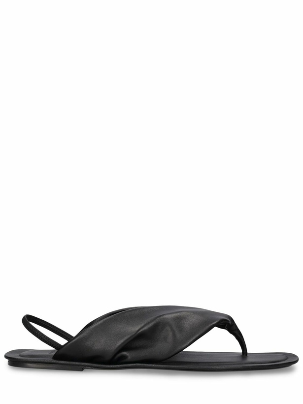 Photo: LOULOU STUDIO - Sahado Leather Slingback Flat Sandals