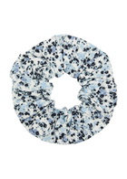 Ganni Printed Cotton Scrunchie - Blue - One Size