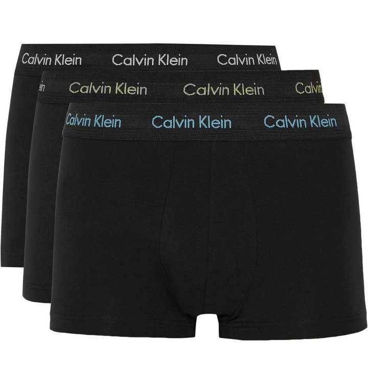 Photo: Calvin Klein Underwear - Three-Pack Stretch-Cotton Jersey Boxer Briefs - Men - Black