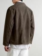 FRAME - Suede Chore Jacket - Brown
