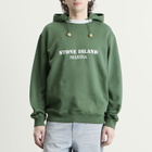 Stone Island Men's Marina Garment Dyed Logo Hoodie in Quartz Green