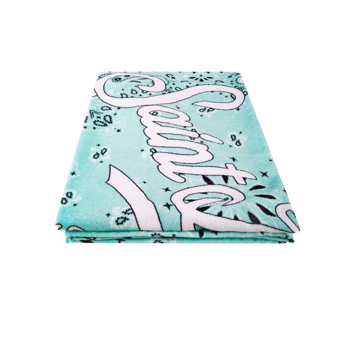 MC2 Saint Barth Soft Terry Beach Towel With Water Green Bandanna Print