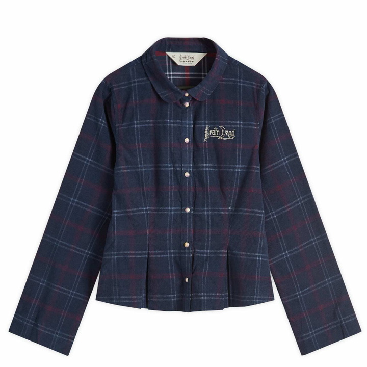 Photo: Brain Dead Women's Mesa School Shirt in Blue Multi