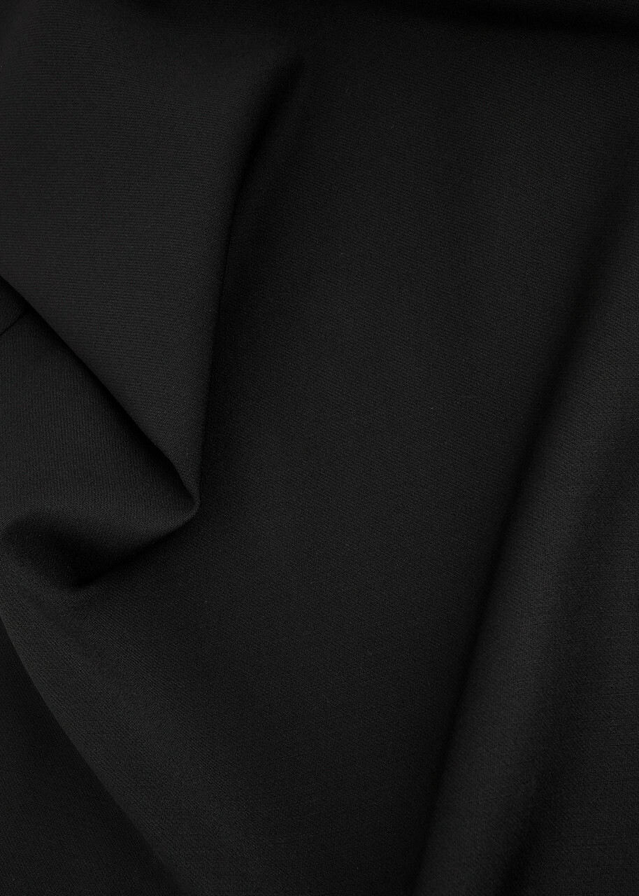 Huishan Zhang Vicky Tailored Wool Midi Skirt Black