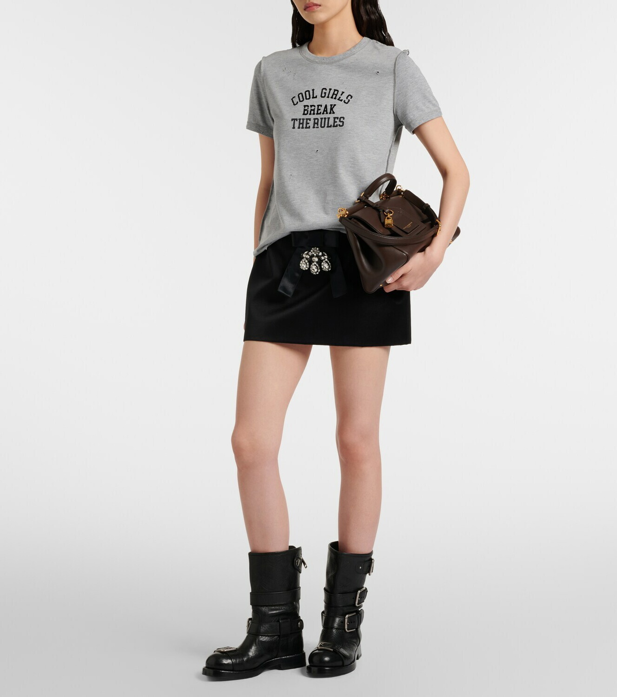 Dolce&Gabbana Printed cotton-blend jersey T-shirt