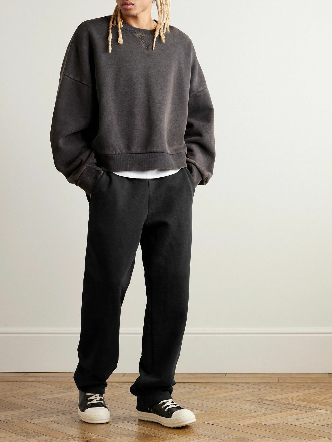 Entire Studios - Straight-Leg Enzyme-Washed Cotton-Jersey
