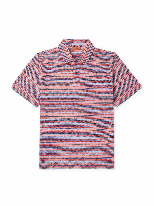 Photo: Missoni - Space-Dyed Cotton Polo Shirt - Red