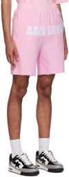 AAPE by A Bathing Ape Pink Patch Shorts